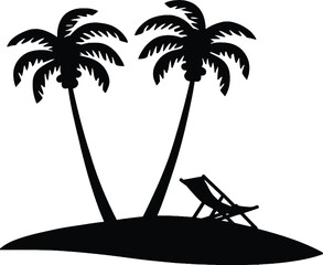 silhouette palm tree vector images