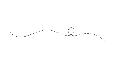 Long squiggle dashed, dotted line arrow vector icon isolated on transparent background. EPS 10
