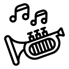 trumpet Line Icon