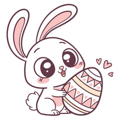 Cute Happy Easter Illustration and vector graphics