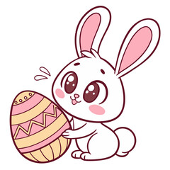 Cute Happy Easter Illustration and vector graphics