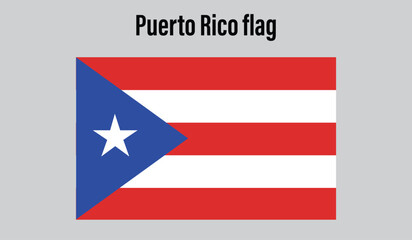 Puerto Rico  Flag design digital vector illustration