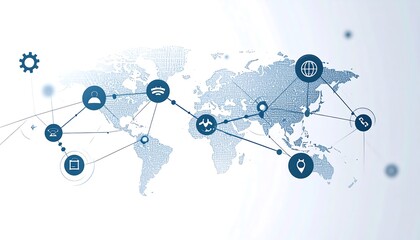 Global network infographic