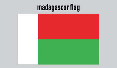 Obraz premium Madagascar Flag design digital vector illustration