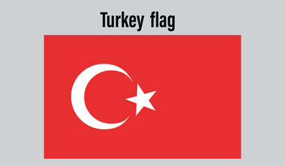 Turkey  Flag design digital vector illustration