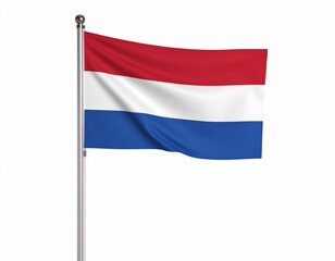 白背景にオランダの国旗