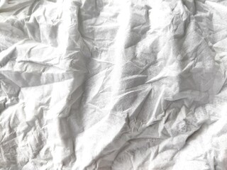 Closeup of White Crumpled Tissue Texture