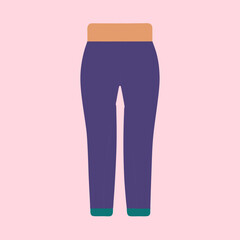 Simple Flat Vector Illustration of Stylish Leggings for Fashion and Comfort