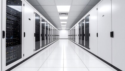 Naklejka premium Server room interior (1)