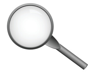 Search icon vector. Magnifying glass with Transparent Background. Magnifier, big tool instrument. Magnifier loupe search.