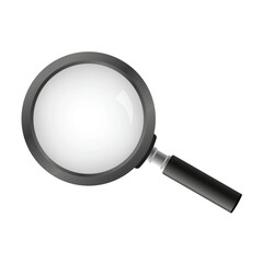 Search icon vector. Magnifying glass with Transparent Background. Magnifier, big tool instrument. Magnifier loupe search.