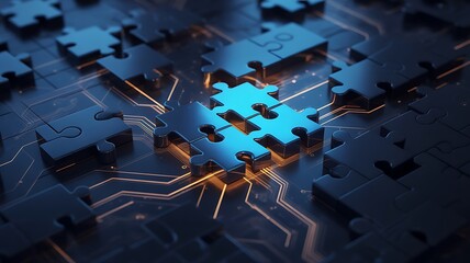 Interlocking puzzle pieces on circuit board technology