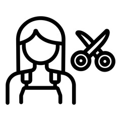 hairdresser Line Icon