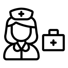 nurse Line Icon