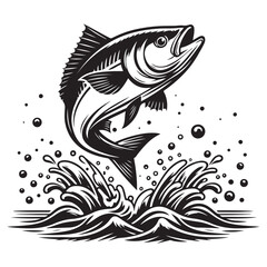 Ocean fish jump out of the water image vector