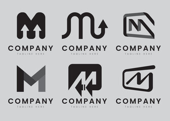 Logo letter M. Modern and minimal logo design. Logo for branding, company, sme, business, shop, fashion, and corporate identity. Vector flat logo design.