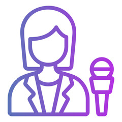 news reporter Gradient icon