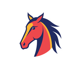 Horse head isolated on white background