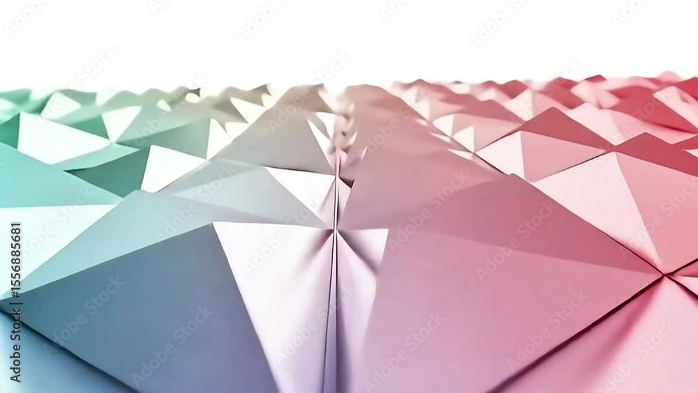Aufkleber geometric prism spectrum: a captivating low-angle view showcasing an intricate pattern of geometric 