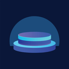 Futuristic Glowing Button Vector – Blue Neon UI Element. sleek minimalist 3d vector.