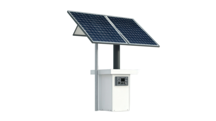 Solar-powered weather station, Transparent background, PNG file