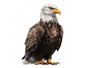 Obraz premium Bald Eagle, photorealistic, isolated on transparent background