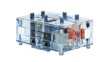 Transparent multi-socket power splitter, Transparent background, PNG file