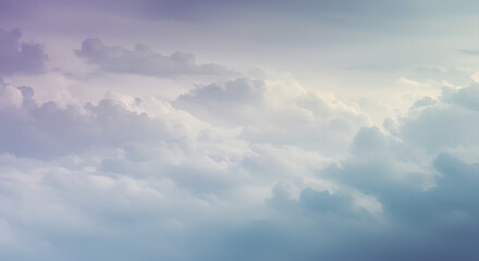 Obraz premium Serene Sky Soft Clouds and Pastel Hues in a Dreamy Atmosphere