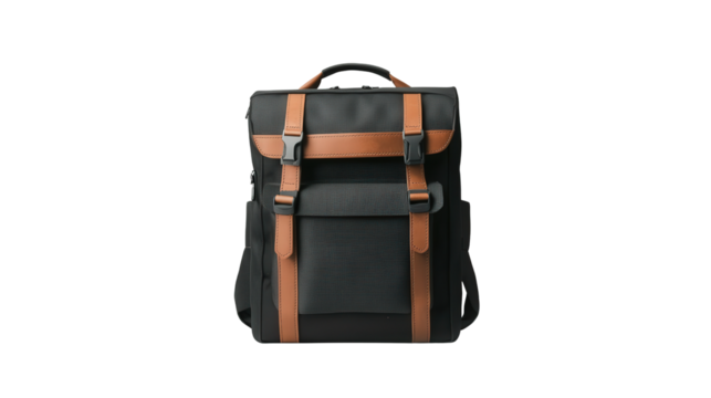 Tech-friendly travel backpack with laptop sleeve Transparent background, PNG file
