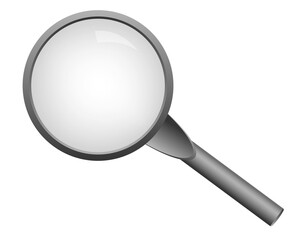 Search icon vector. Magnifying glass with Transparent Background. Magnifier, big tool instrument. Magnifier loupe search.