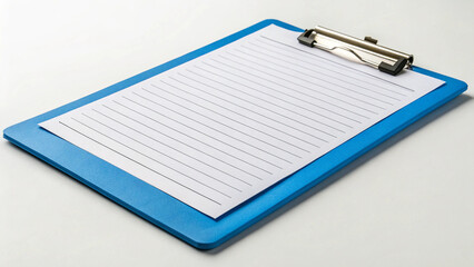 Blue Clipboard with Paper Template