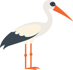 Graceful stork bird standing in wetland, flying stork in nature habitat, elegant long-legged wader bird, stork in flight, wildlife photography, avian species in marsh environment