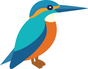 Stunning kingfisher bird close-up, vibrant colors, perched on branch, nature wildlife photography, sharp details, freepic and Adobe Stock perfect for nature and bird lovers.