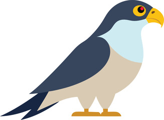 Majestic falcon soaring in blue sky, wild bird of prey close-up, powerful hunting falcon in flight, detailed feathers, wildlife nature photography perfect for Adobe Stock and Freepic