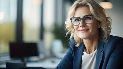 portrait of a smiling businesswoman