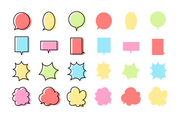 シンプルなフキダシセット