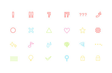 あしらいアイコンのセット