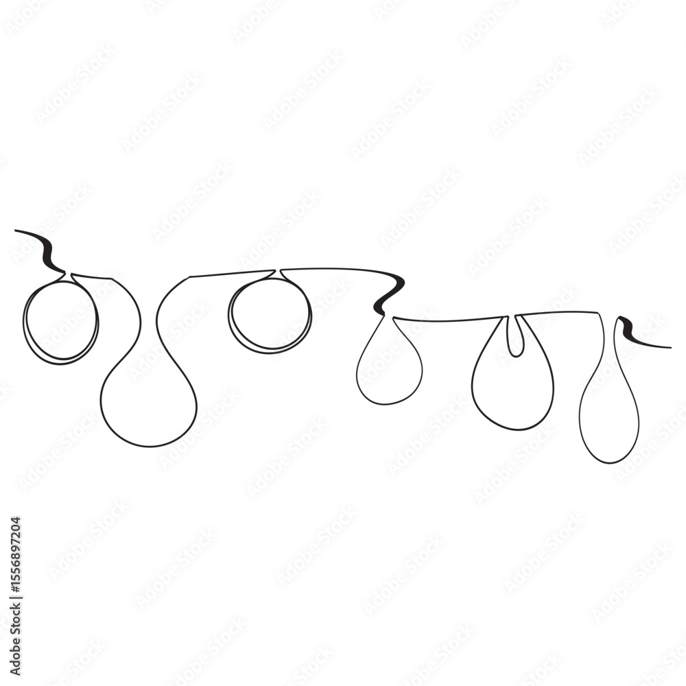 Poster continuous line drawing of drop. water drops line icon. one line drawing background. vector illustra