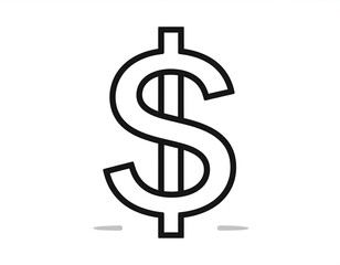 Obraz premium Simple dollar sign graphic (1)
