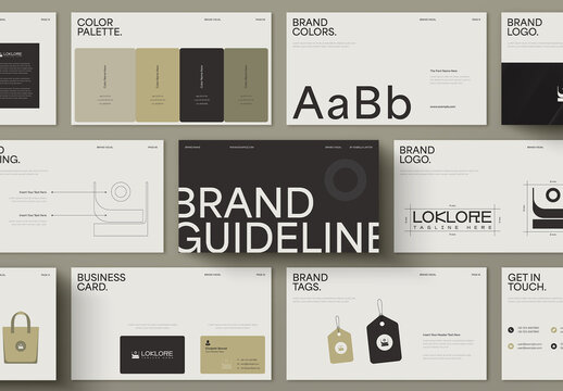 Modern And Clean Retro Digital Brand Guidelines Presentation Template