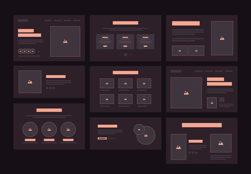 Modern Wireframe UI Kit Template for Website