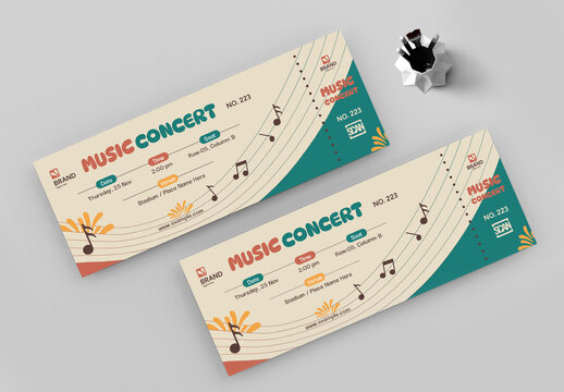 Music Concert Event Ticket Layout