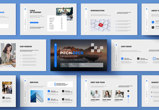 Professional Business Pitch Deck Presentation Template