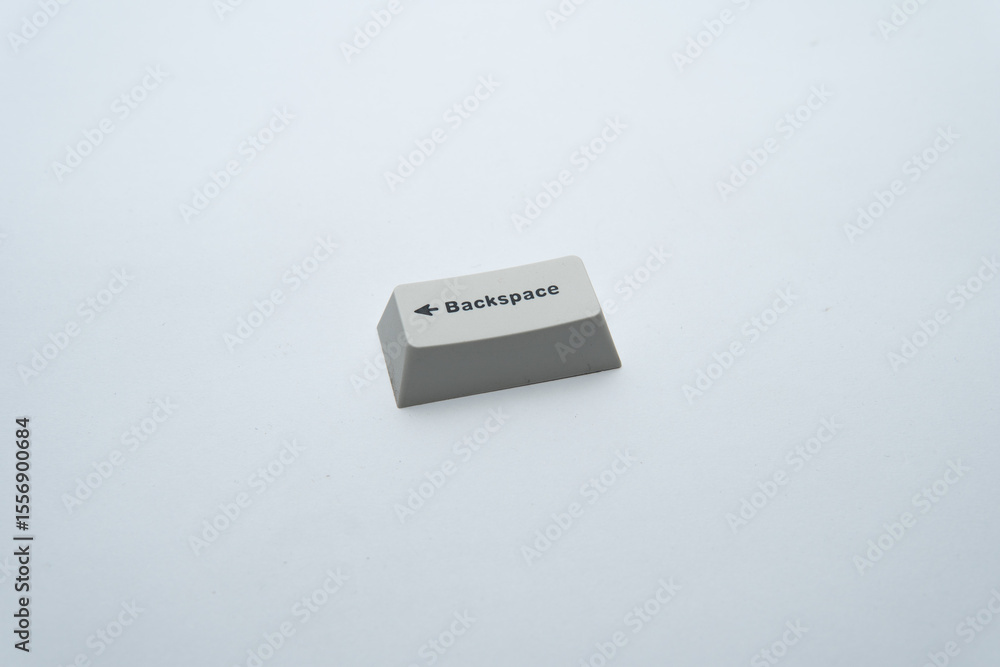 Poster backspace keycap photographic element for tech ui ux design typographic concepts or minimalist poste
