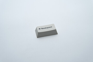 Backspace keycap photographic element for tech ui ux design typographic concepts or minimalist...