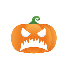 Angry halloween jack o lantern pumpkin design