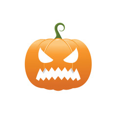 Angry halloween pumpkin jack o lantern cartoon