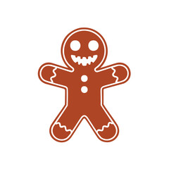 gingerbread man isolated on white