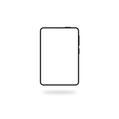 Minimalist smartphone with blank screen and charging dock icon