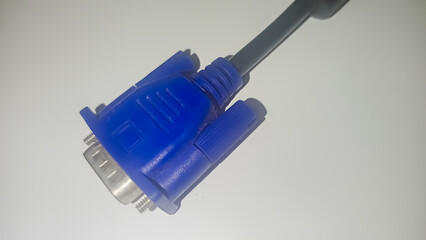 isolated white of VGA cable 